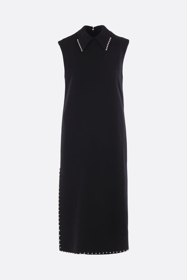 sleeveless wool dress