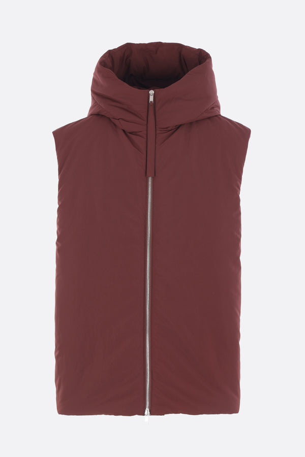 oversized goose vest in nylon