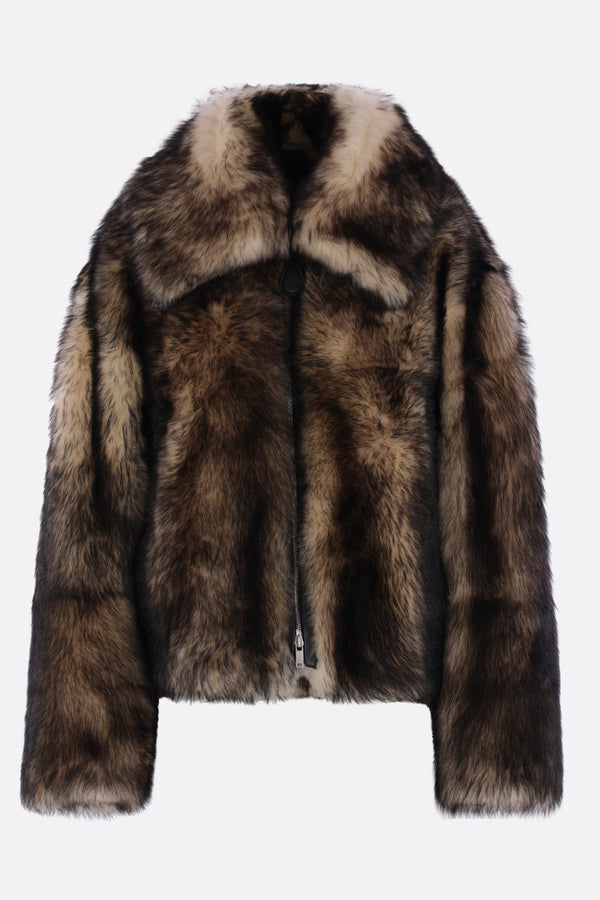 full-zip jacket in shearling