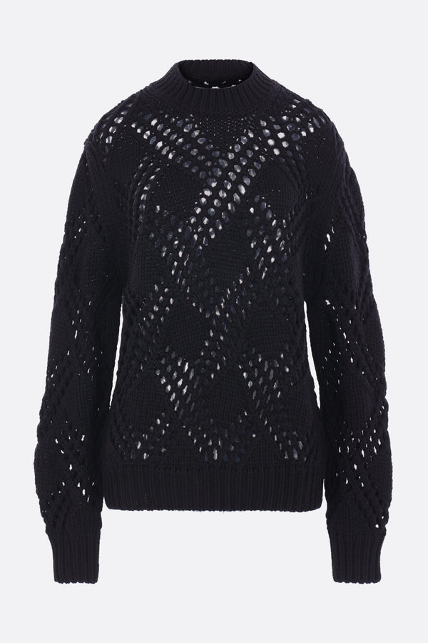openwork wool sweater
