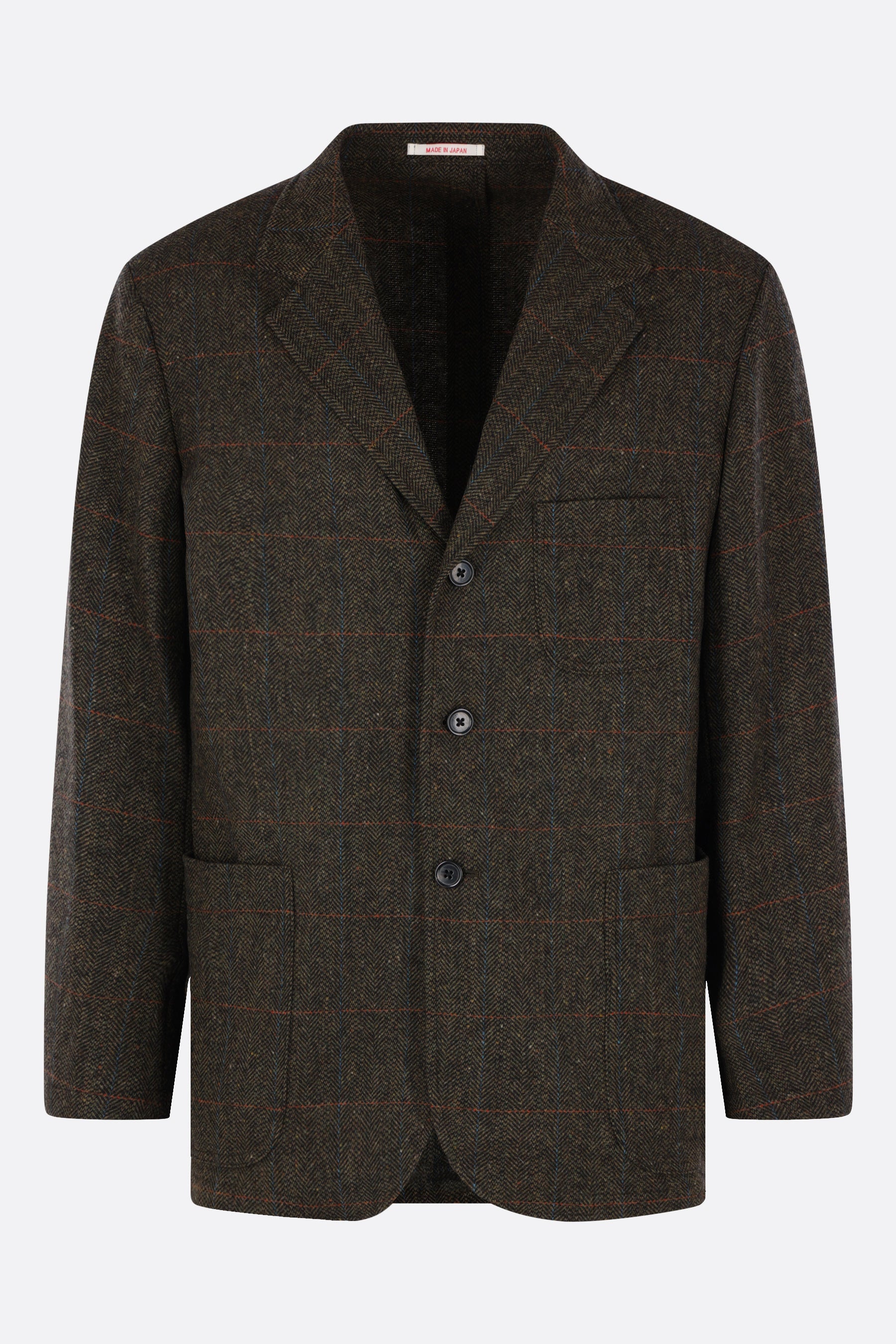 single-breasted jacket in herringbone wool