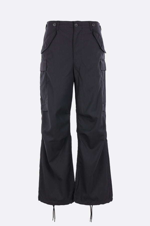 wool blend cargo trousers