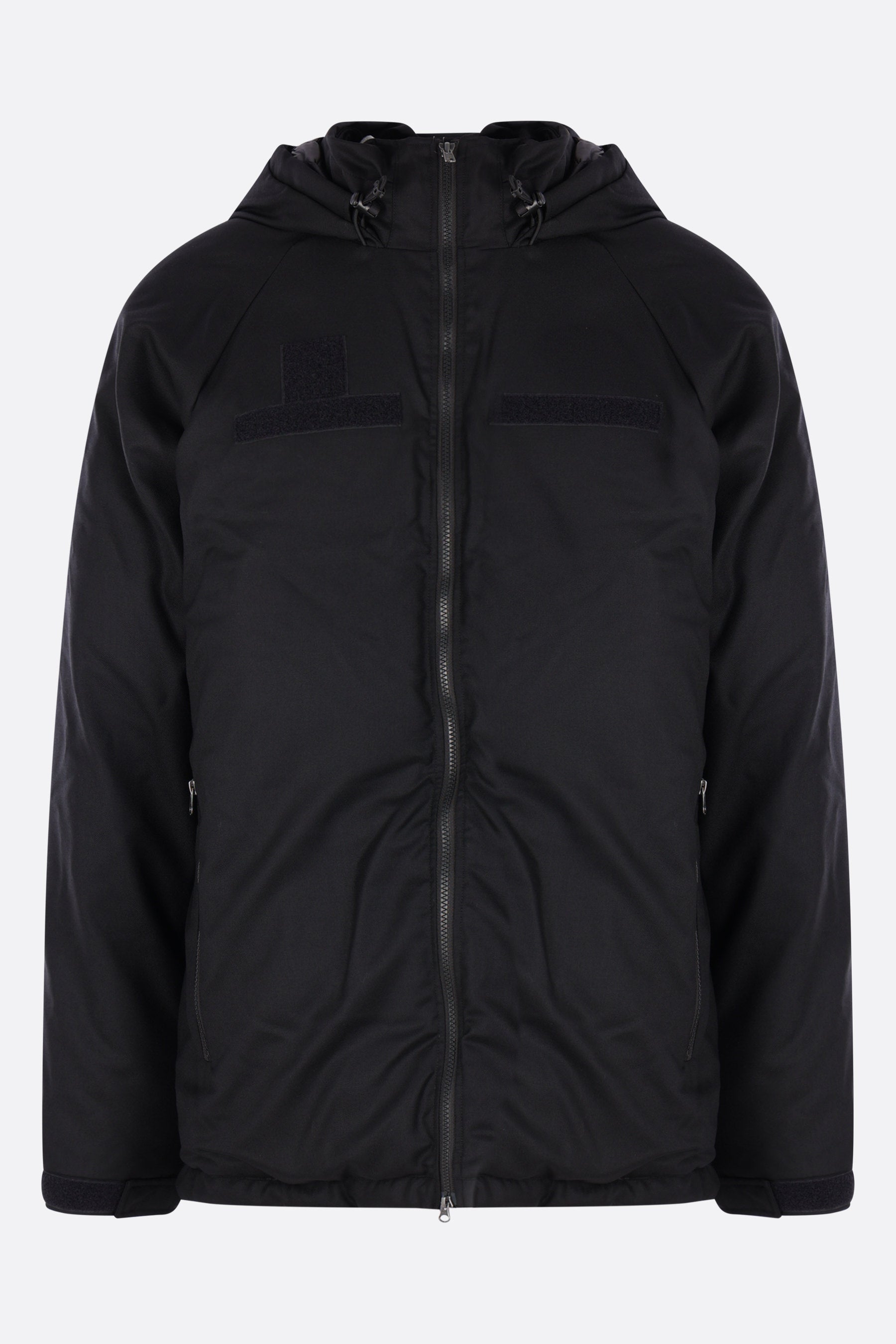 oversized down jacket in wool