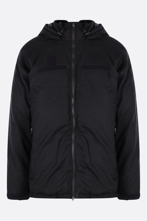 oversized down jacket in wool