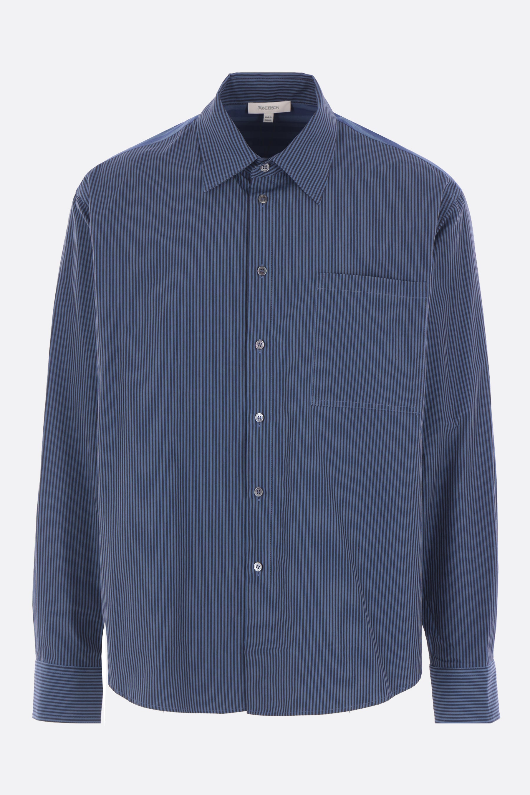 patchwork striped cotton shirt