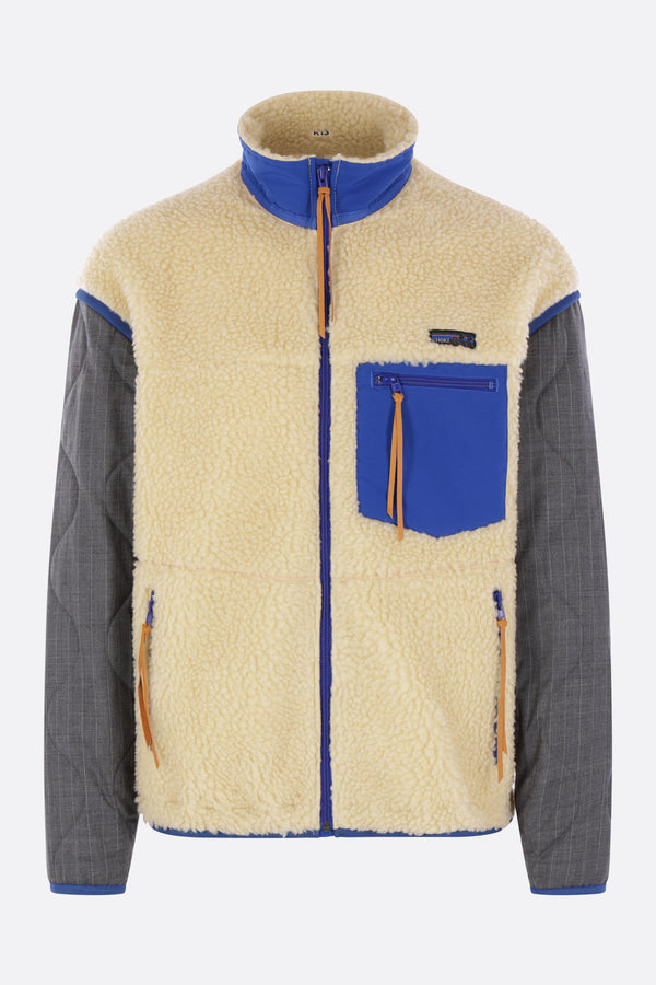 giubbotto full-zip in pile