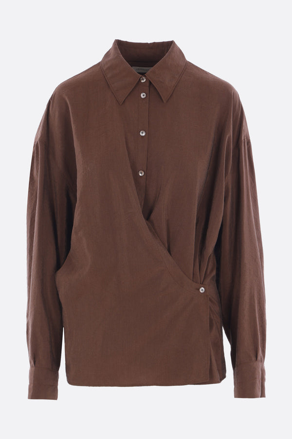 twisted shirt in silk blend
