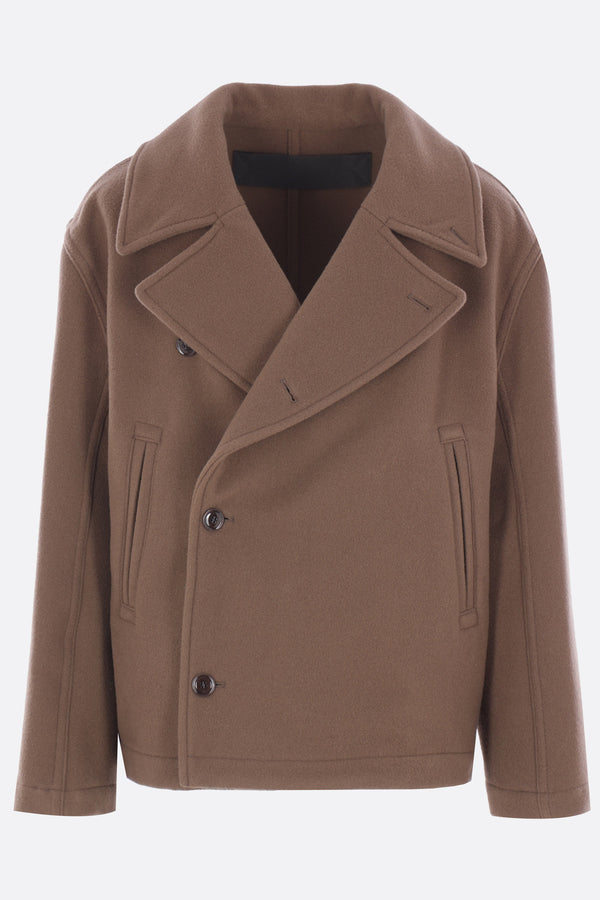 boxy peacoat in double wool