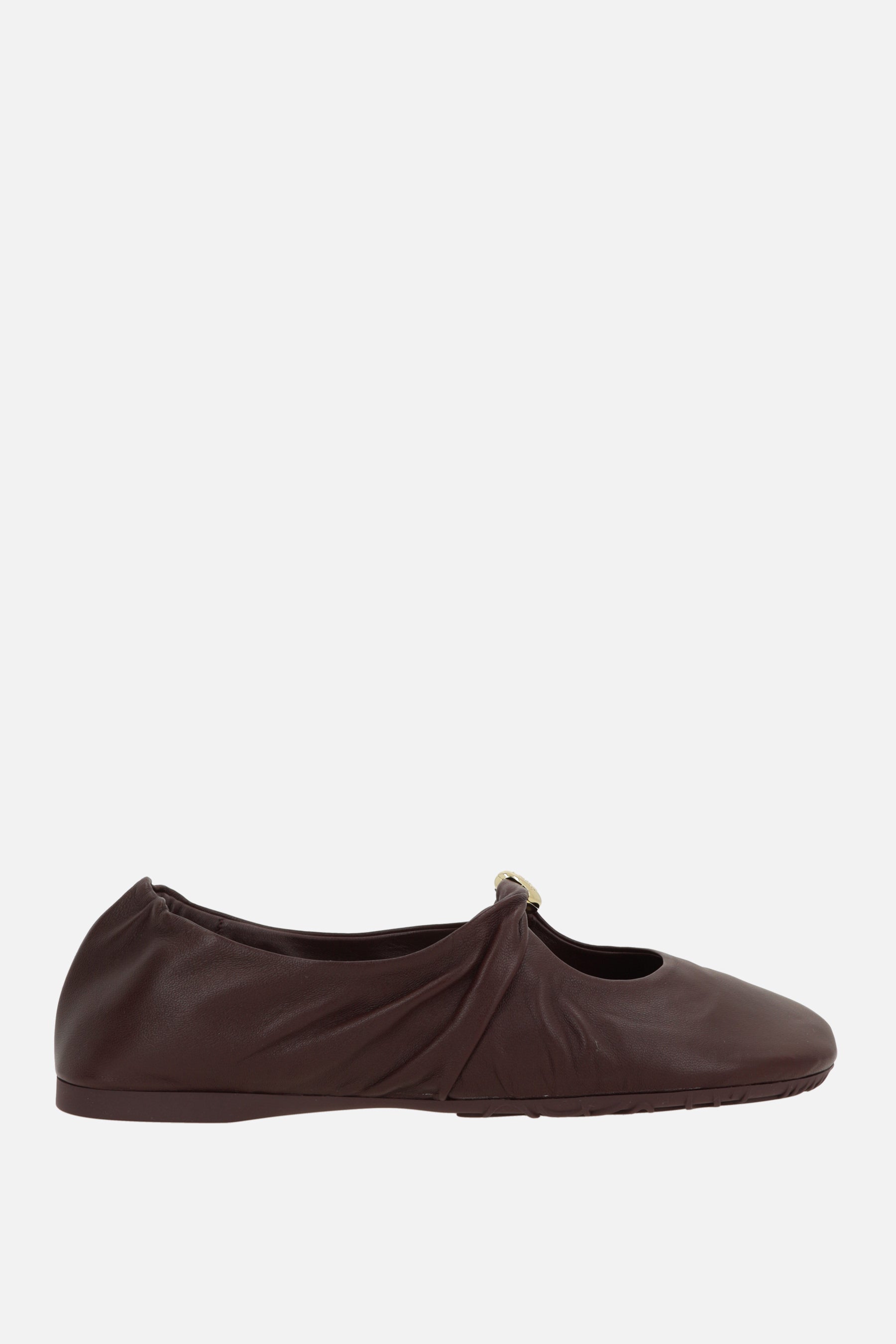 Pebble ballerinas in nappa