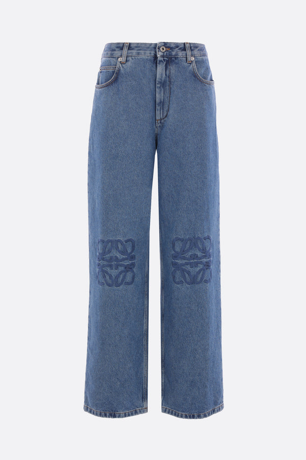 Anagram baggy jeans in denim