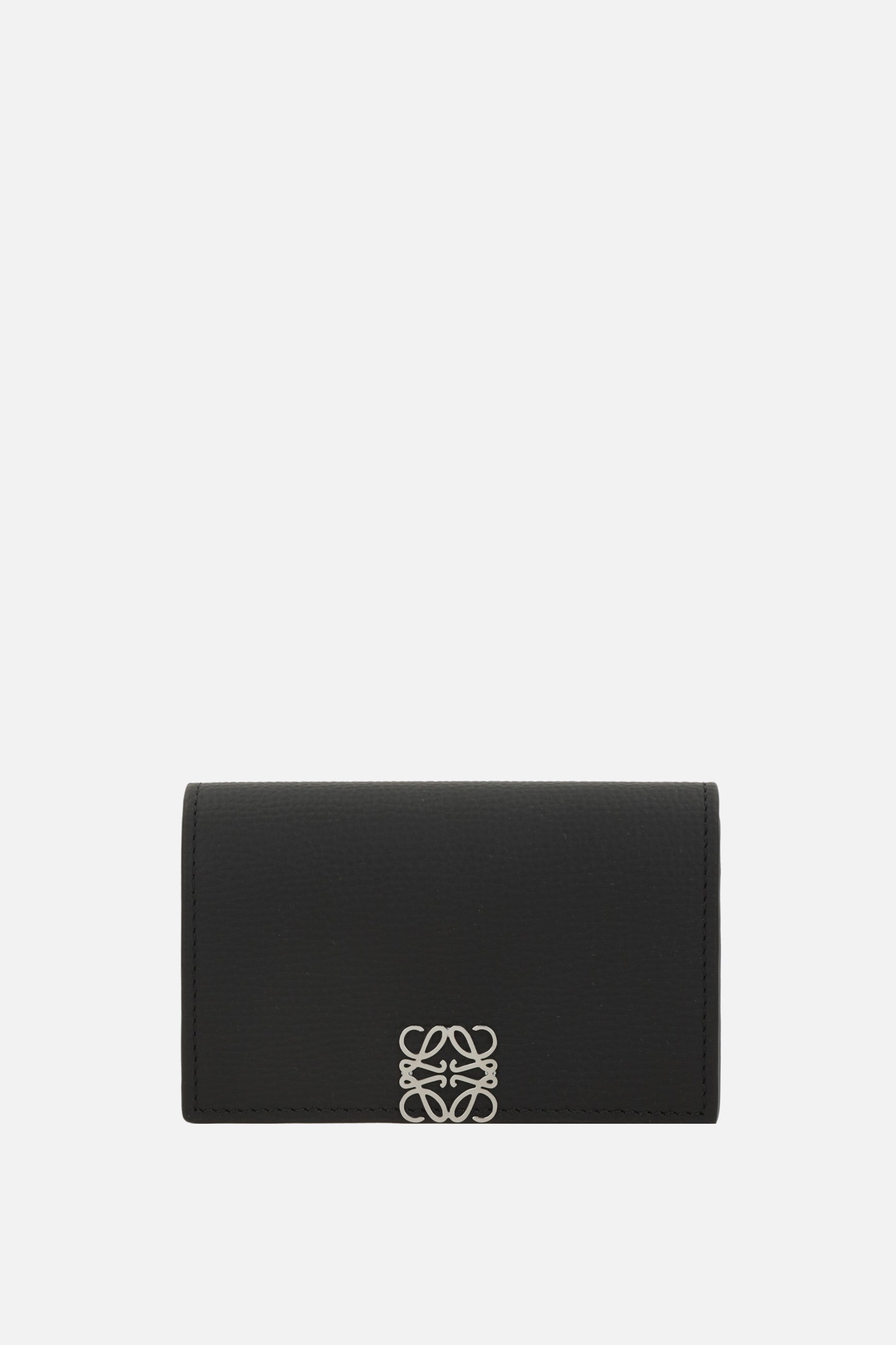 Anagram business card holder in grained leather
