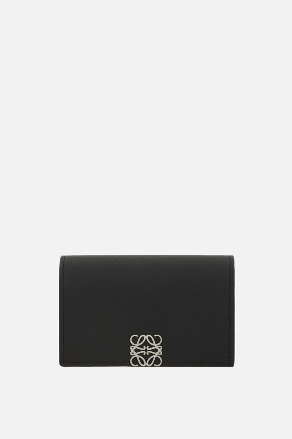 Anagram business card holder in grained leather