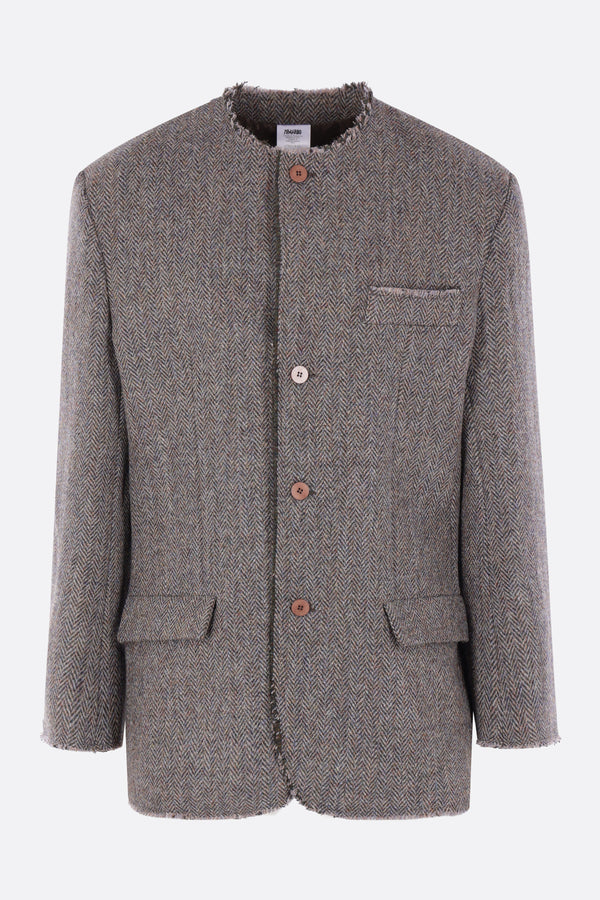Acid Tweed single-breasted jacket in herringbone wool