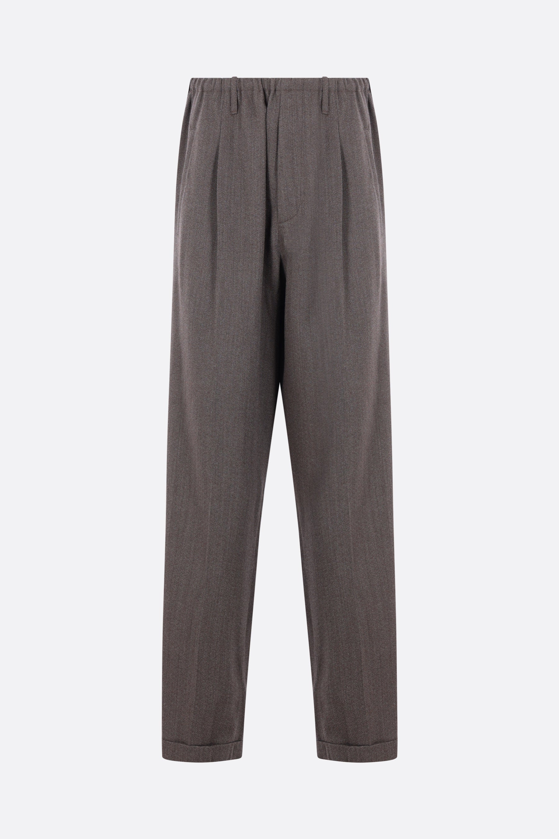 People's trousers in wool blend