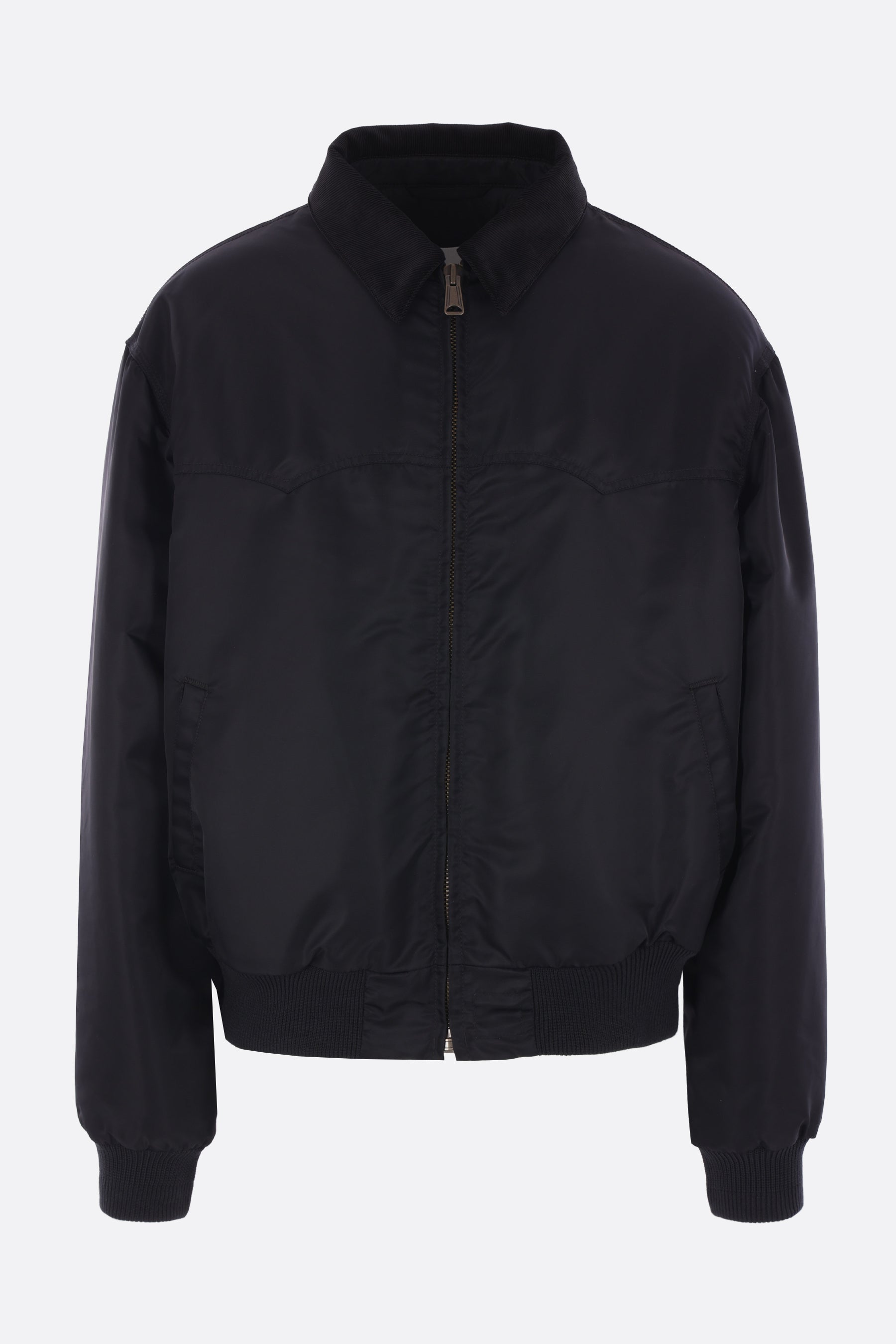 padded bomber jacket in nylon