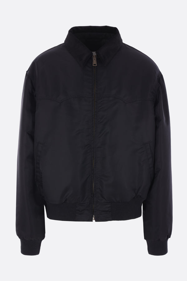 padded bomber jacket in nylon