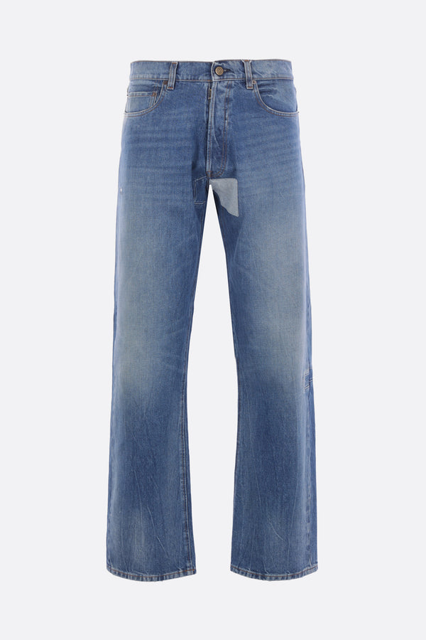 tapered jeans in denim