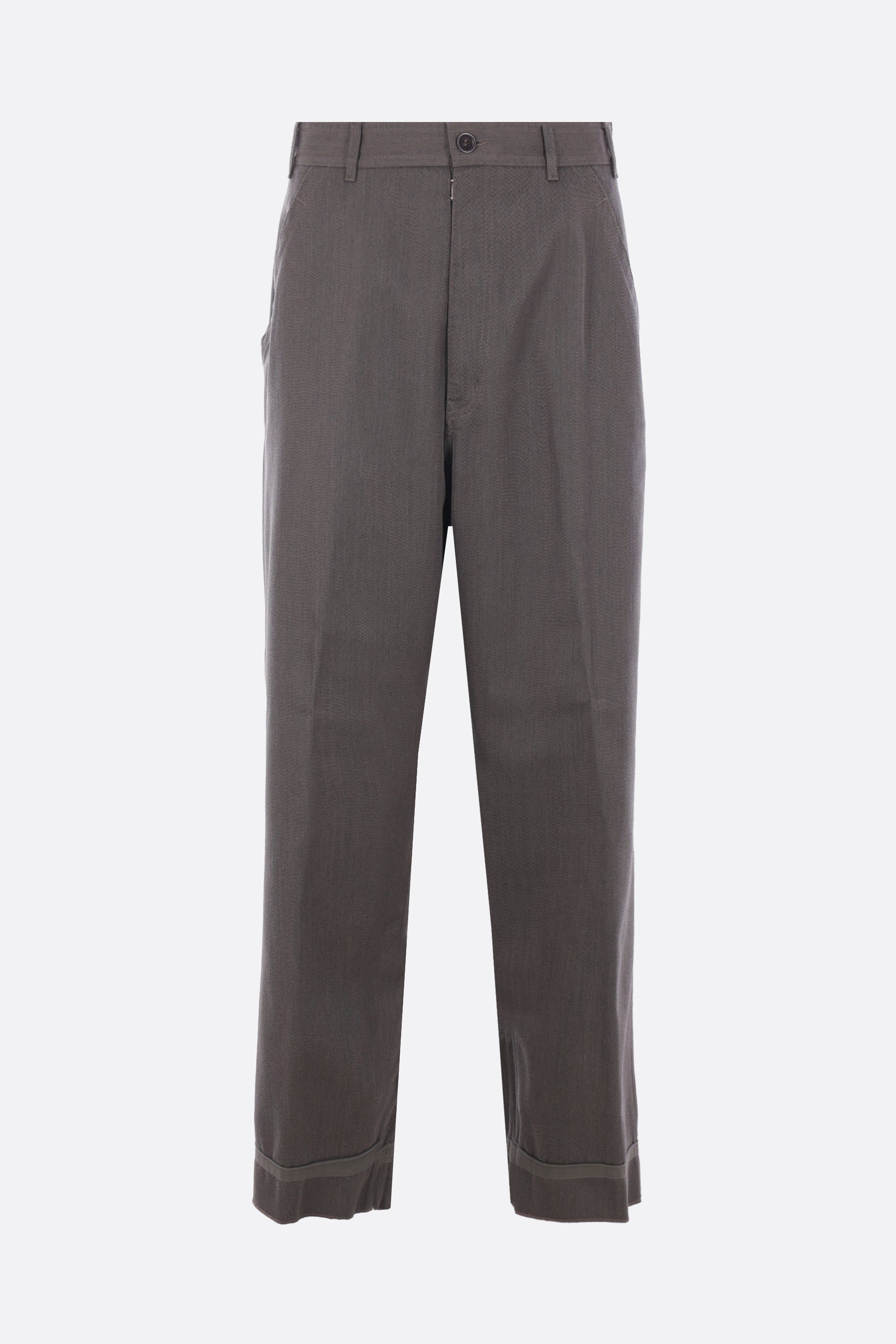 wool gabardine trousers