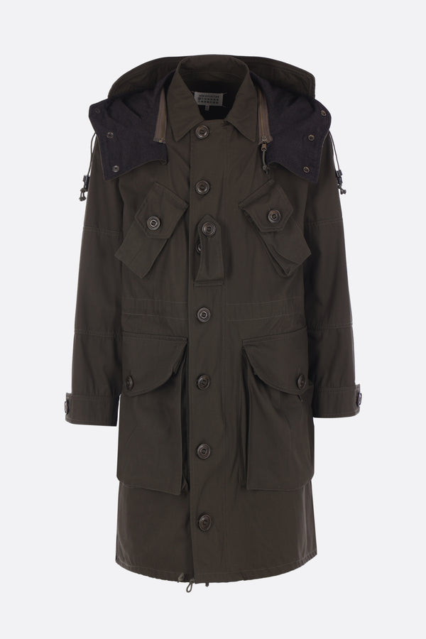 parka in technical canvas