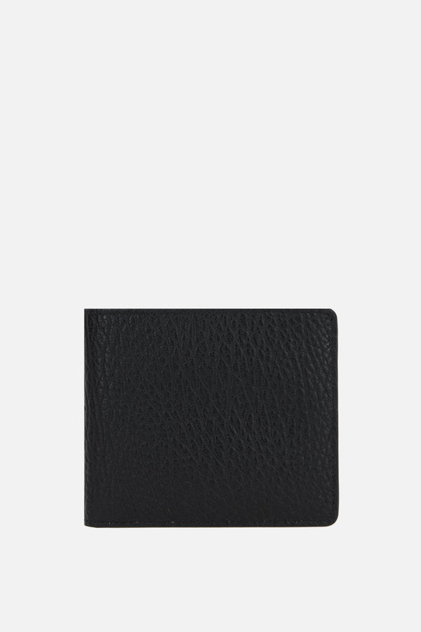 Four Stitches billfold wallet in grainy leather