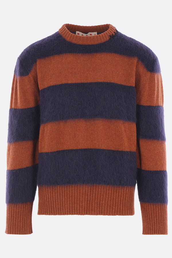 striped wool and mohair sweater