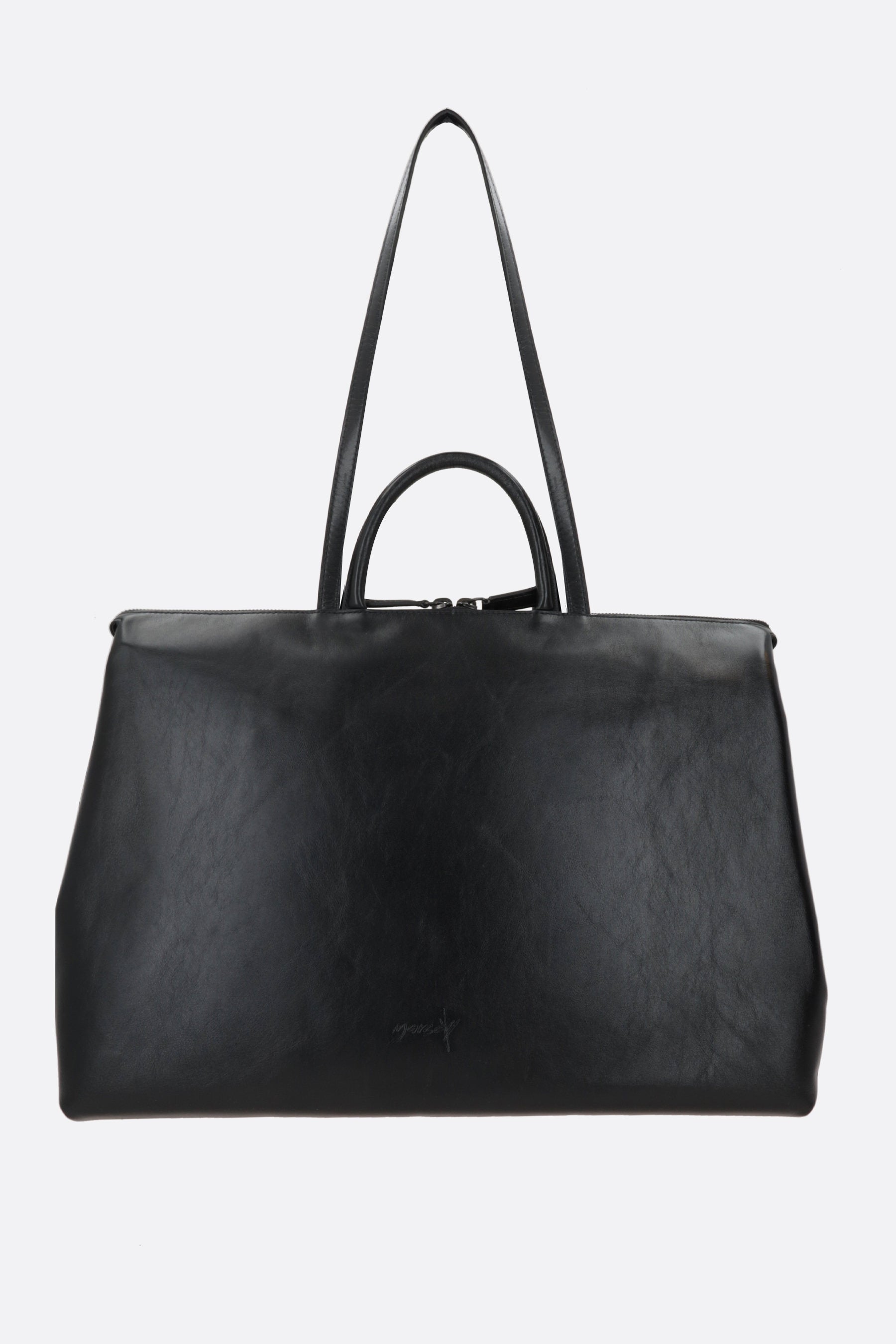 4 In Orizzontale tote bag in shiny leather