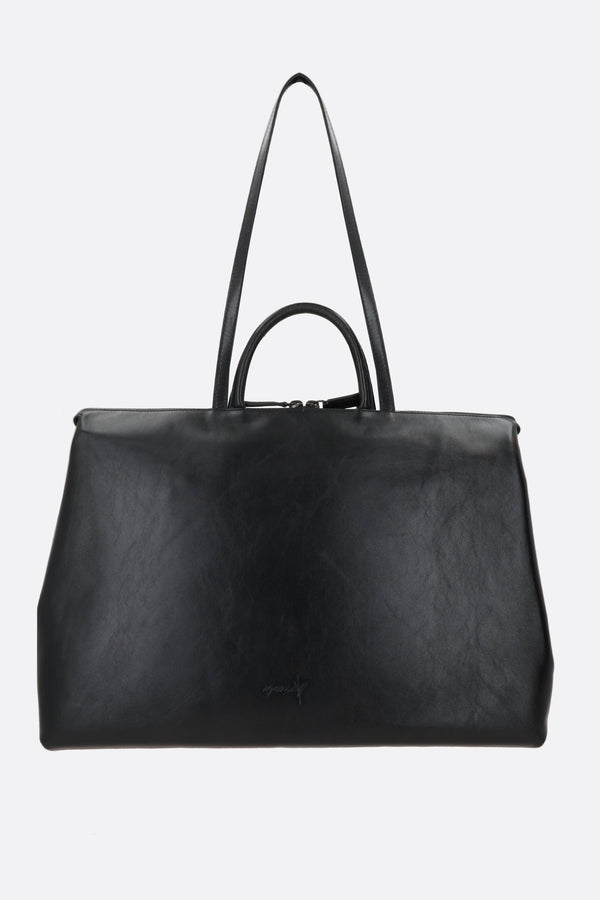 4 In Orizzontale tote bag in shiny leather