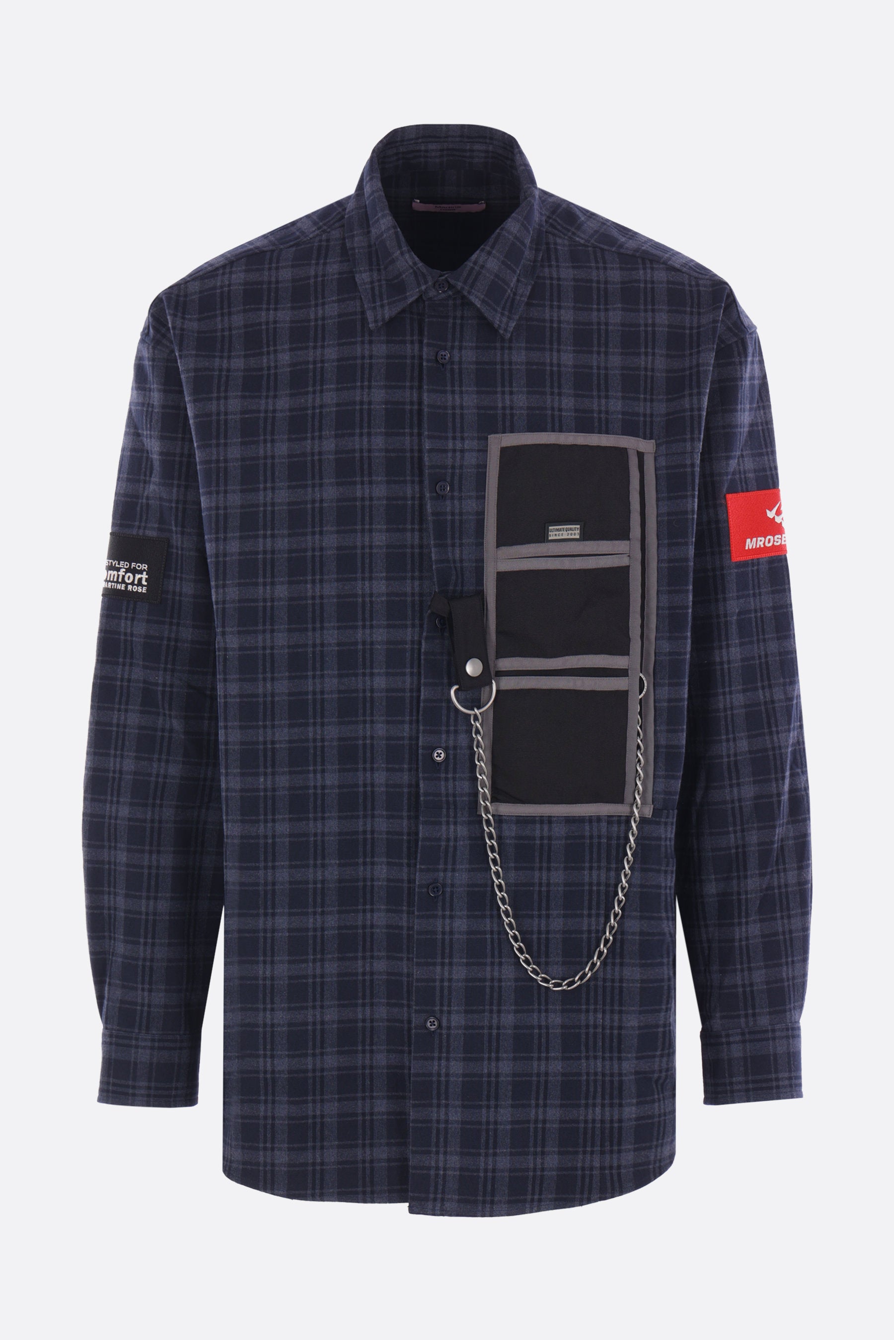 Wallet oversized shirt in check flannel
