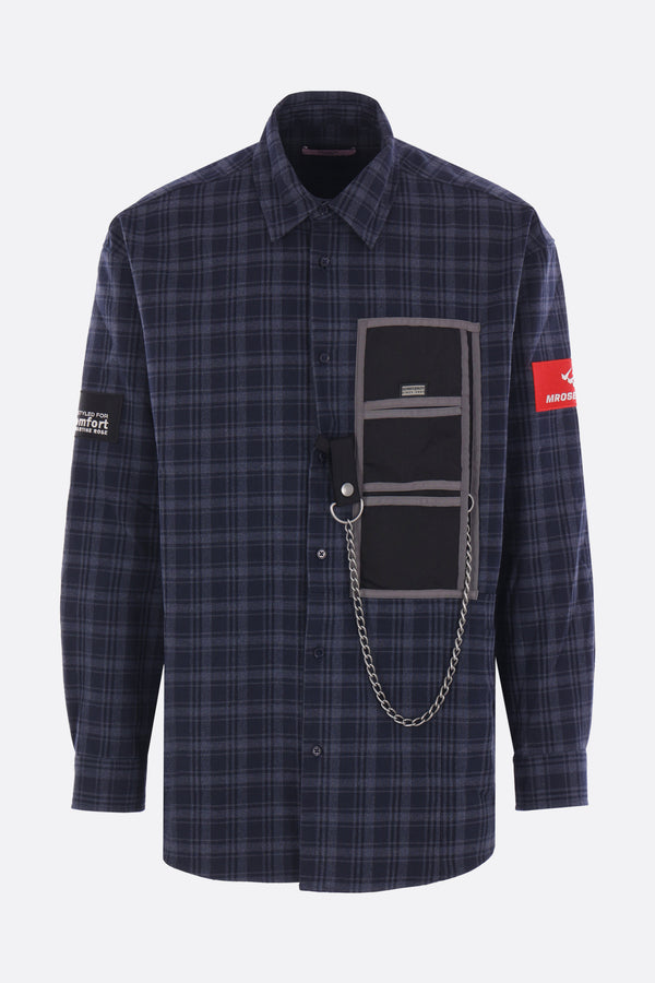 Wallet oversized shirt in check flannel