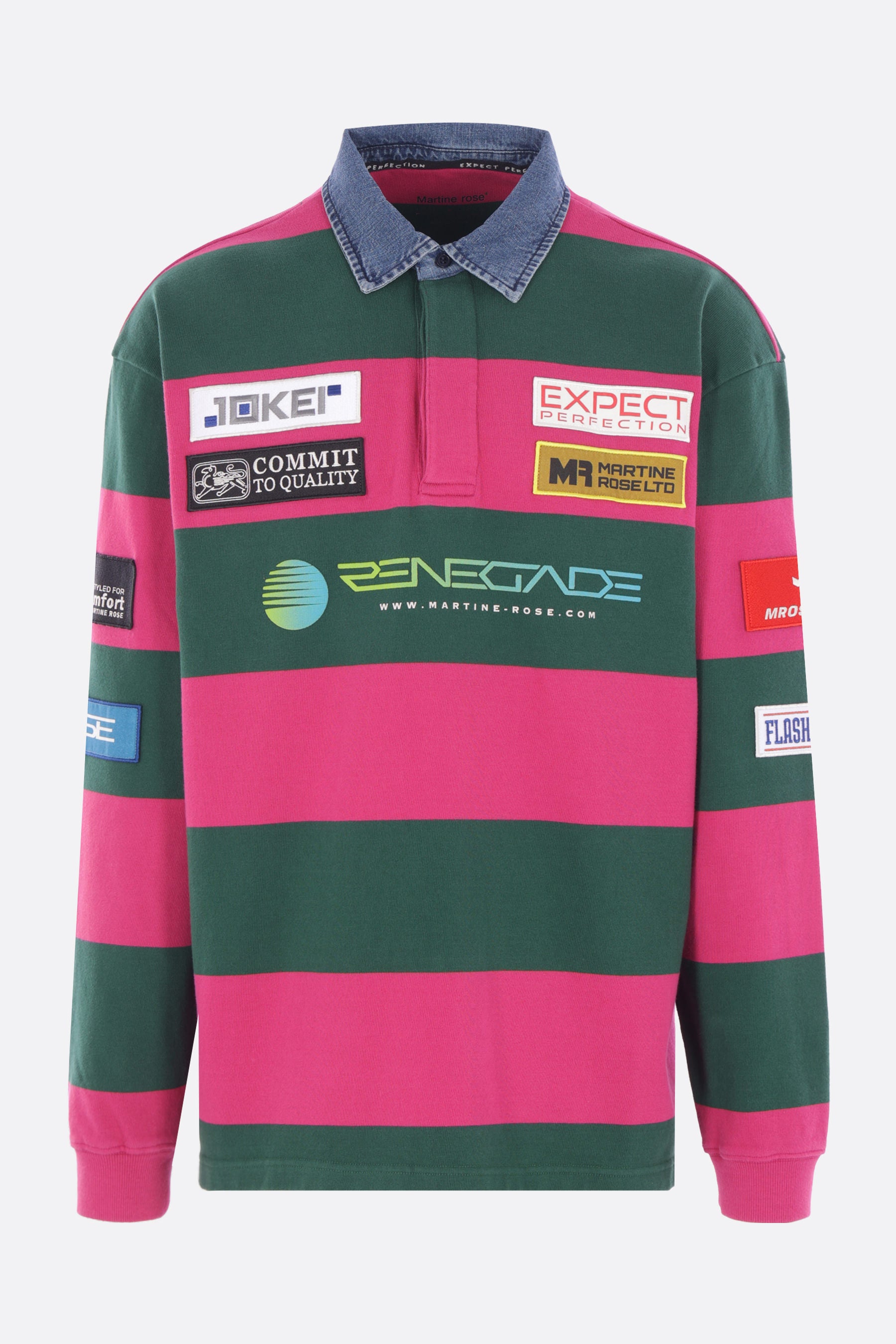 Rugby oversized long-sleeve polo shirt