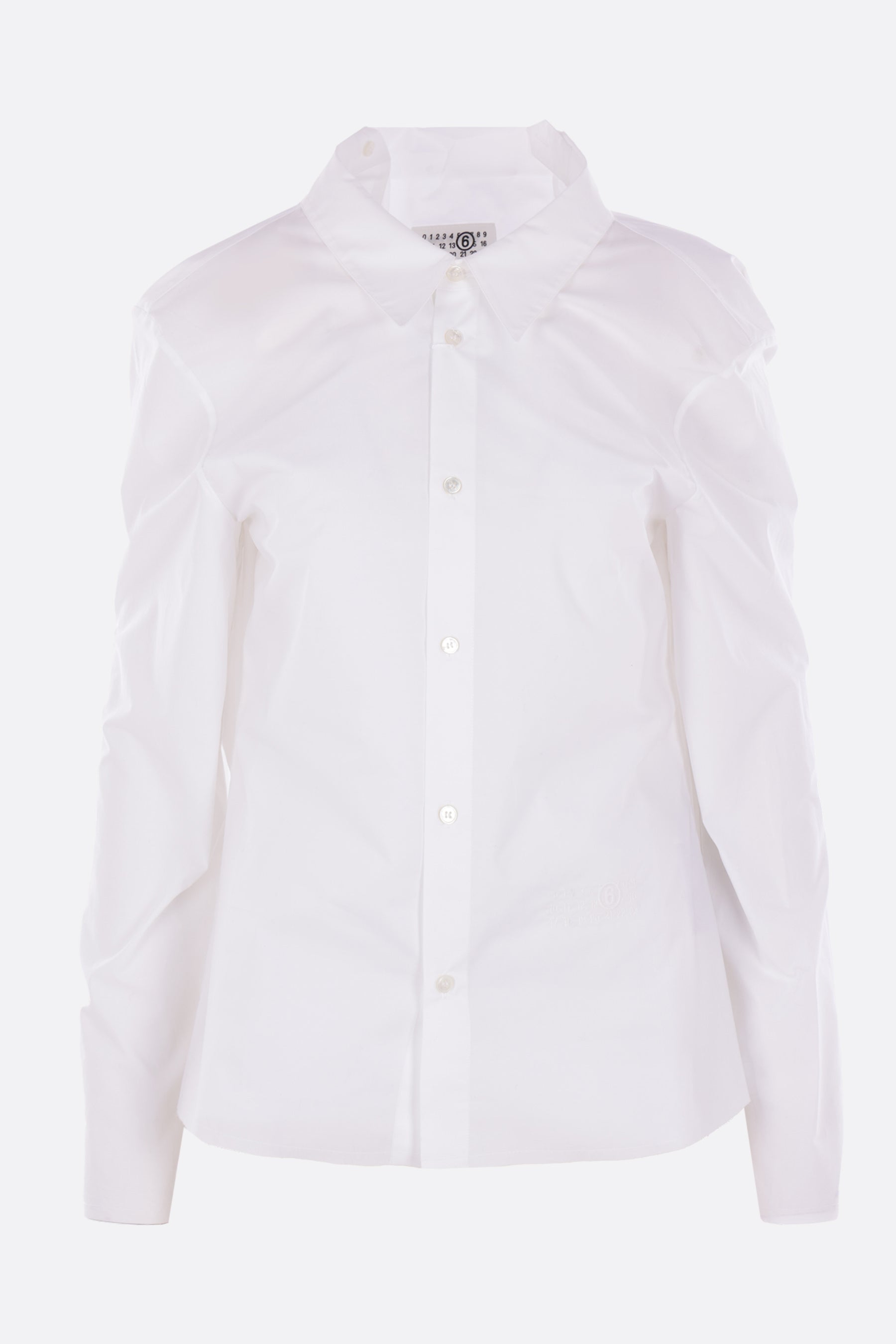 poplin shirt with numeric logo embroidery