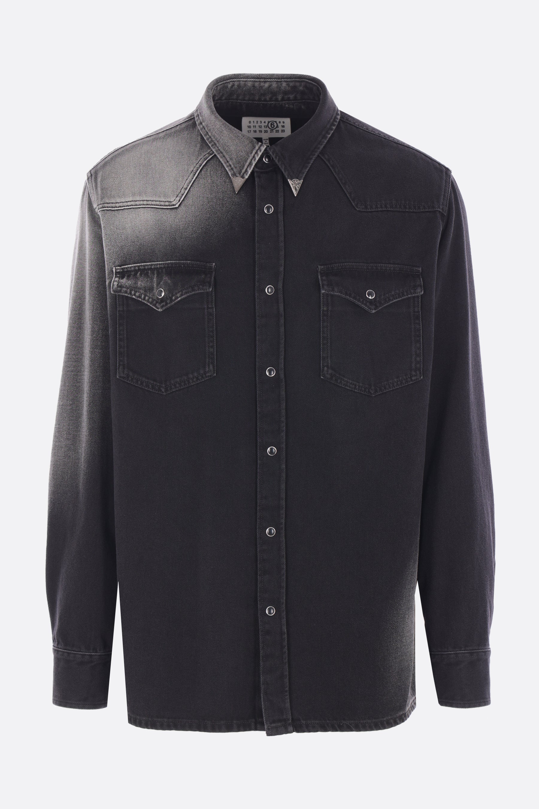 western shirt in washed denim