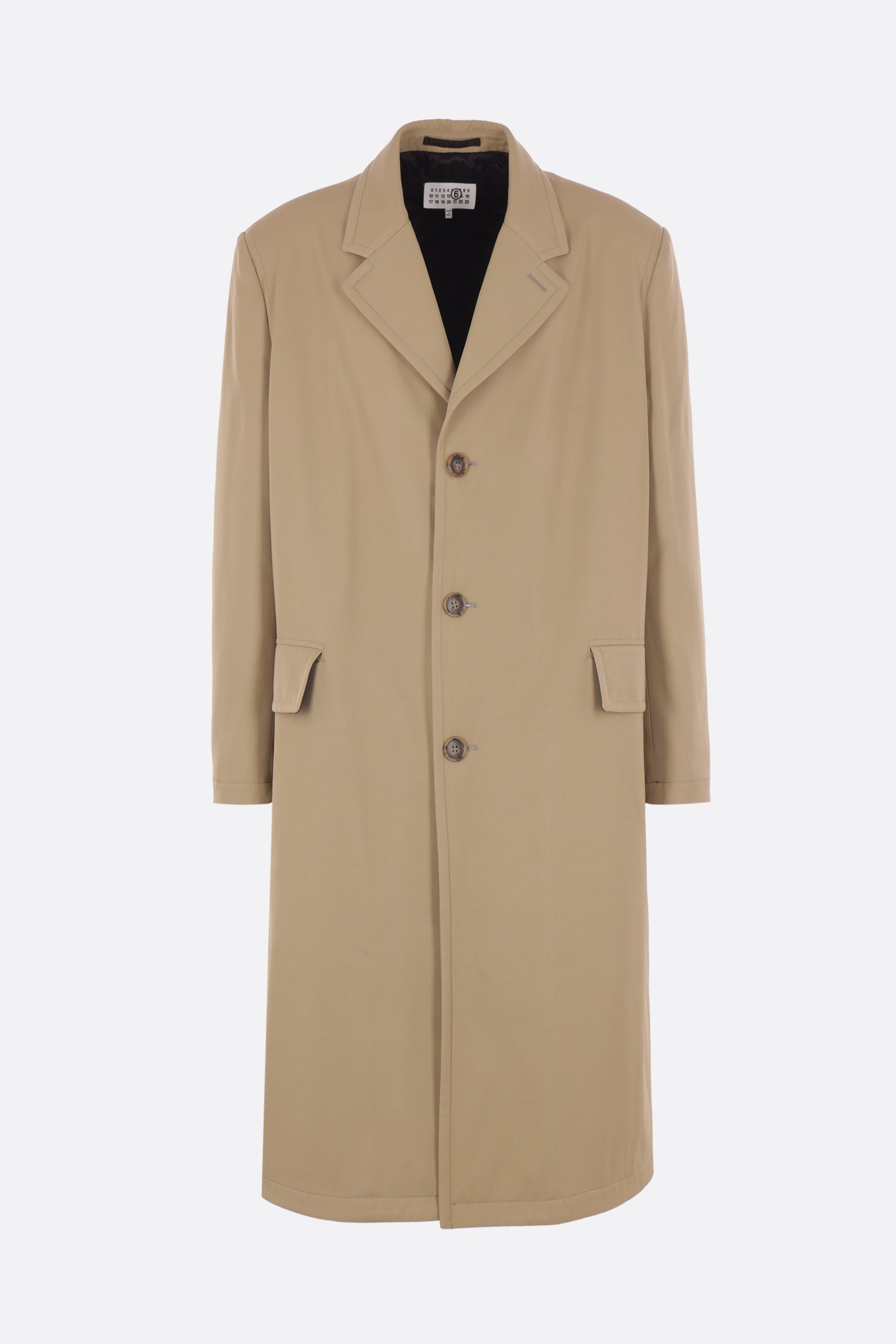 single-breasted coat in viscose