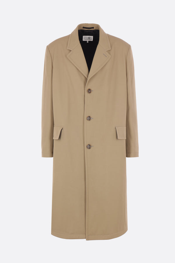 single-breasted coat in viscose