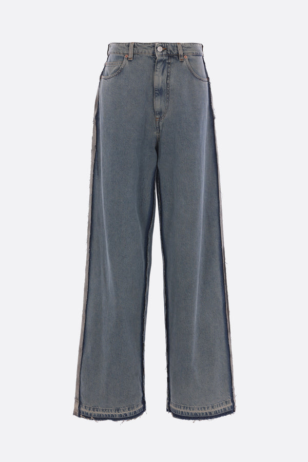wide-leg jeans in denim