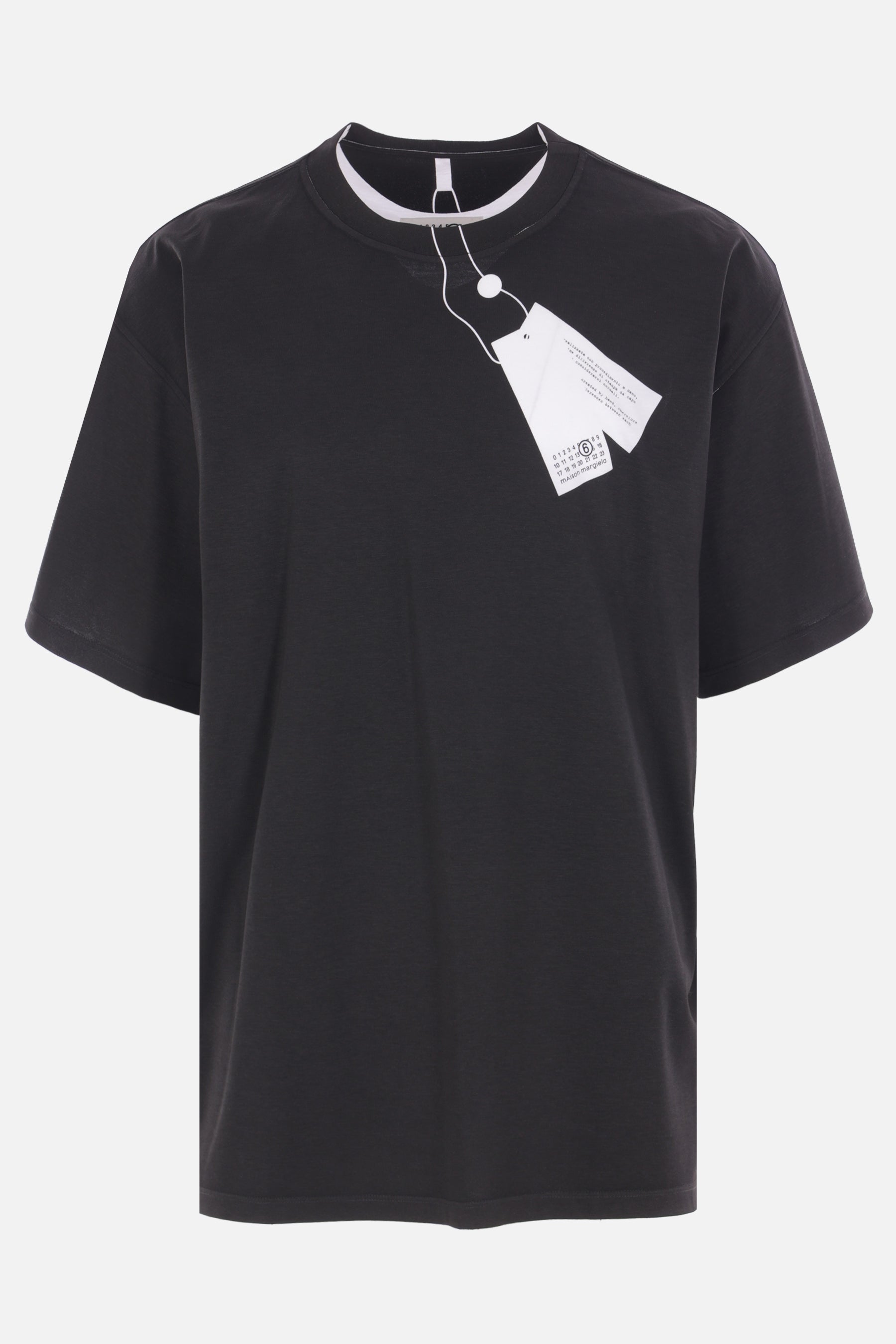 trompe-l'œil t-shirt in cotton