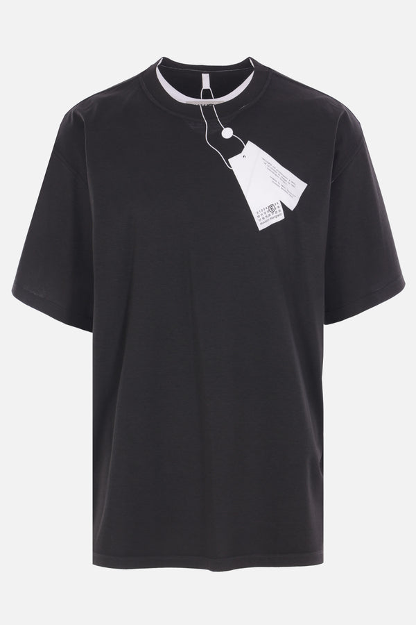 trompe-l'œil t-shirt in cotton