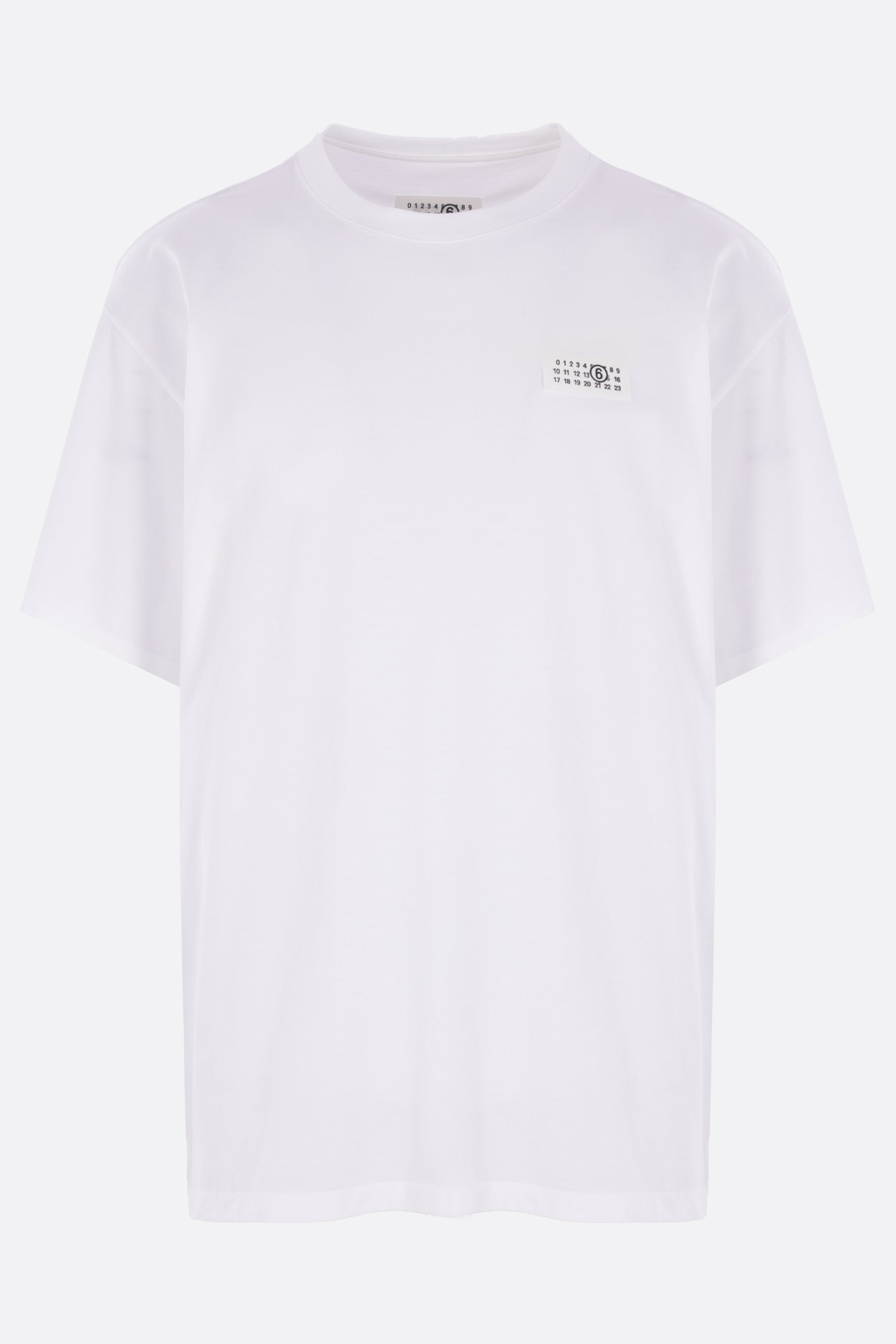 t-shirt in cotone con etichetta logo