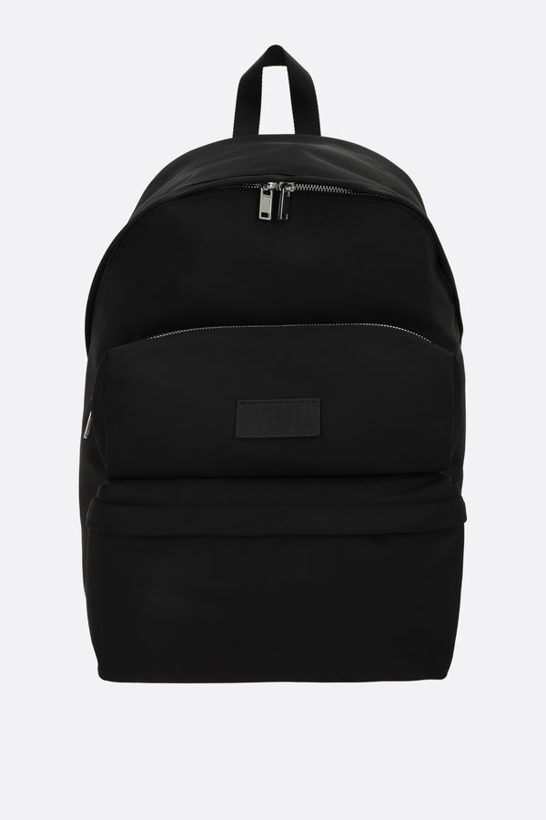 nylon backpack with logo patch