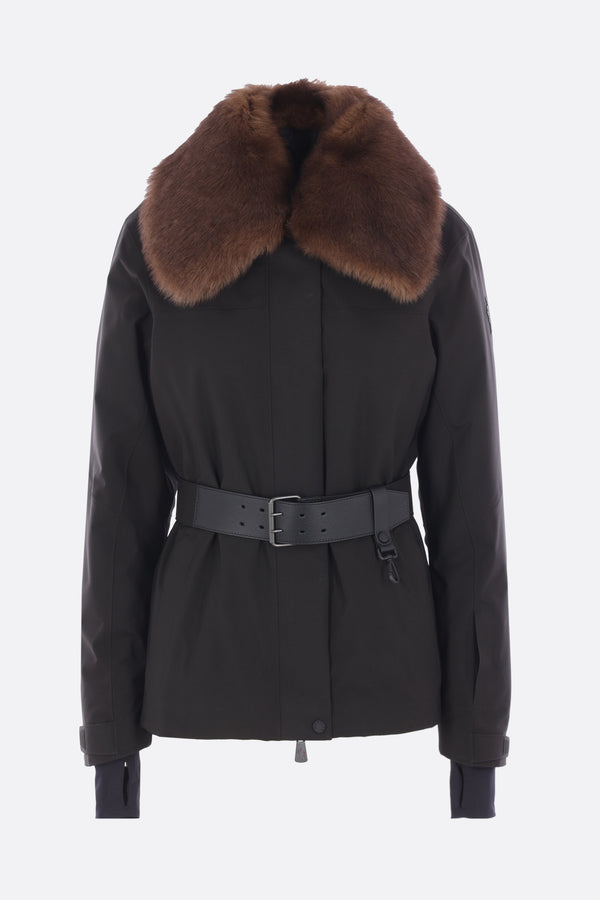 Vizelles down ski jacket in stretch nylon