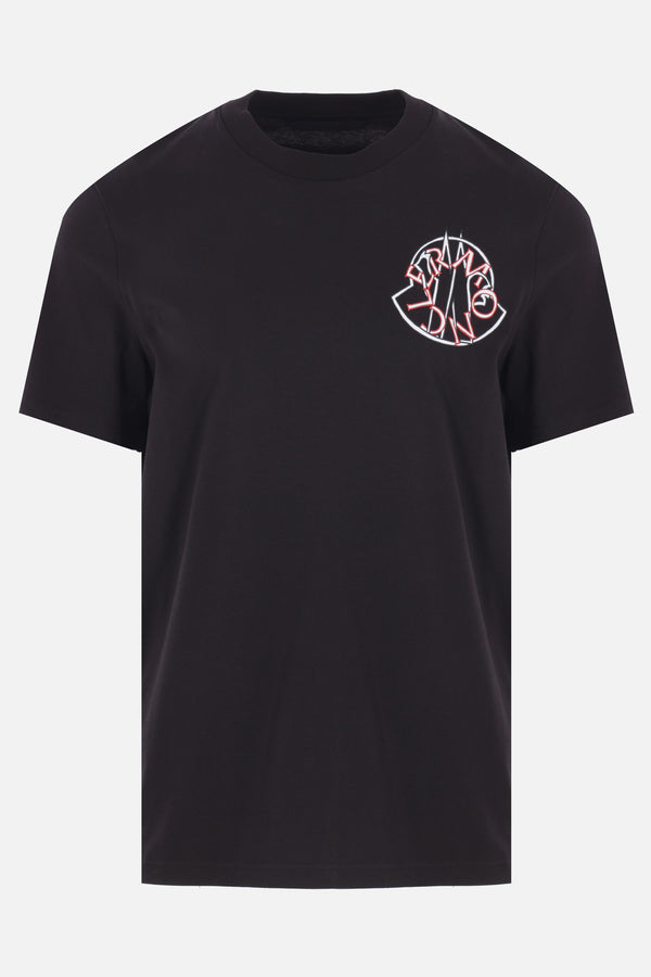 cotton t-shirt with logo print