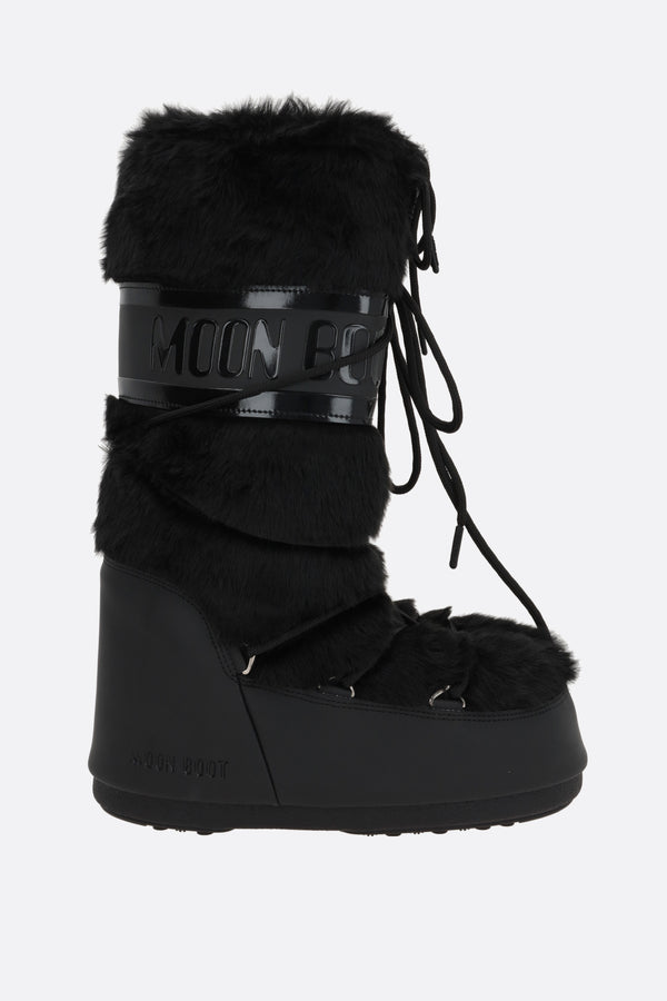 Icon high-top snow boots in faux fur
