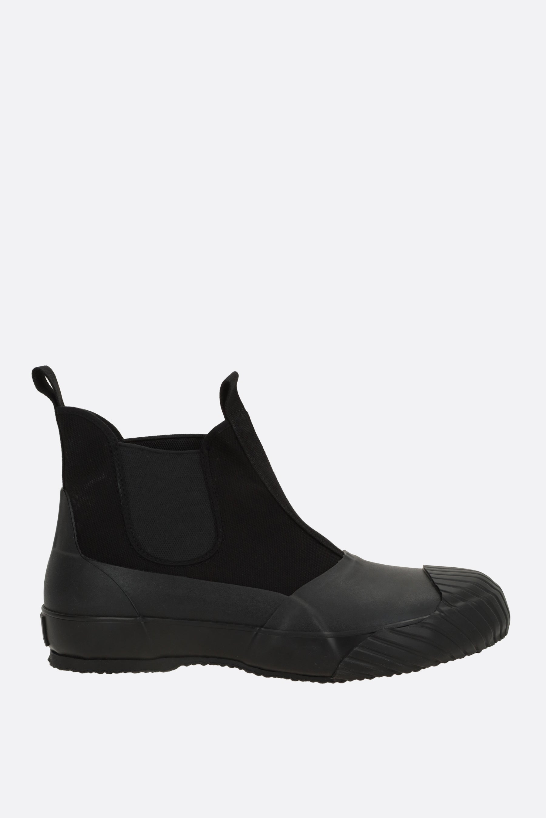 Alweather ankle boot in canvas and rubber