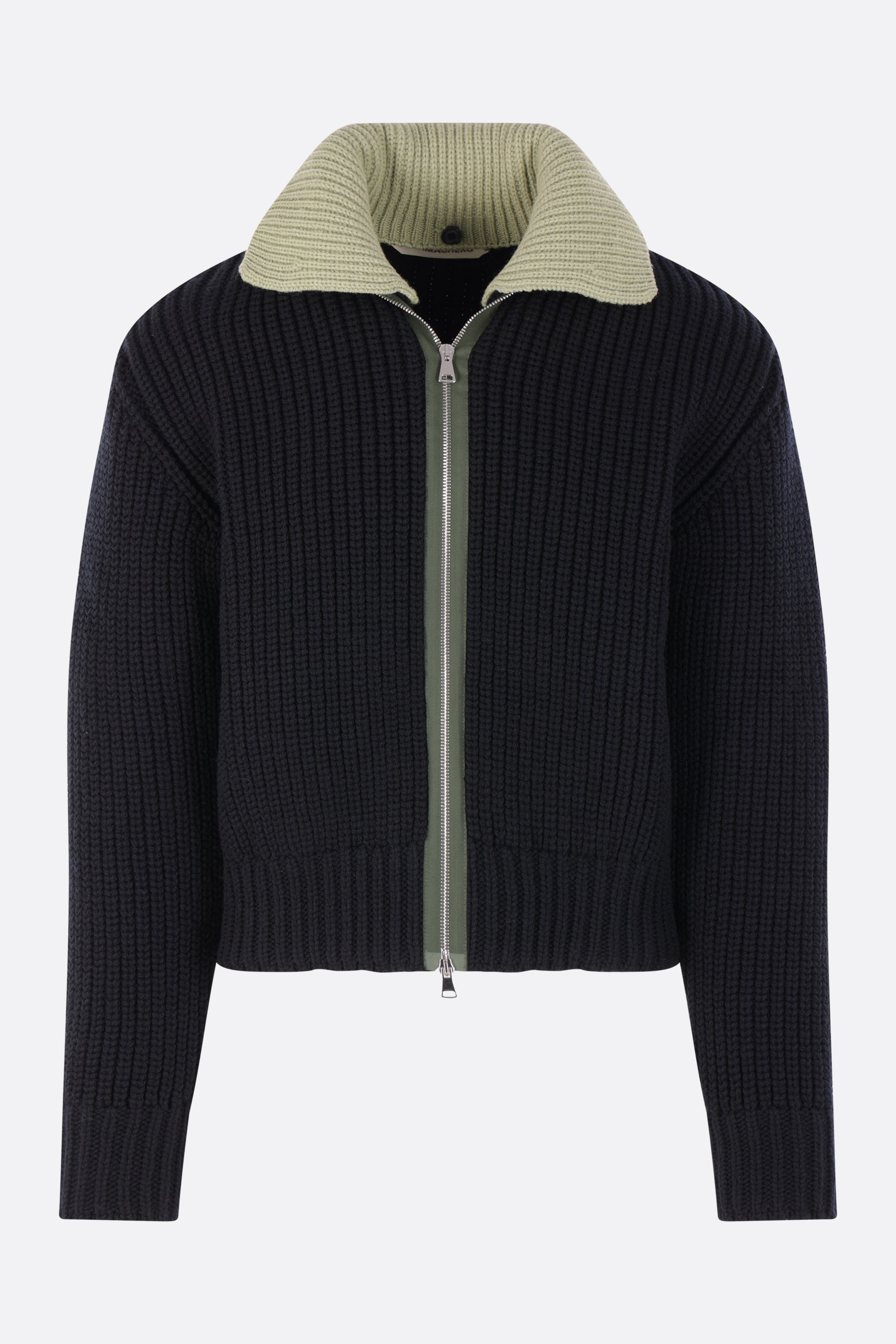 Evan full-zip cardigan in wool