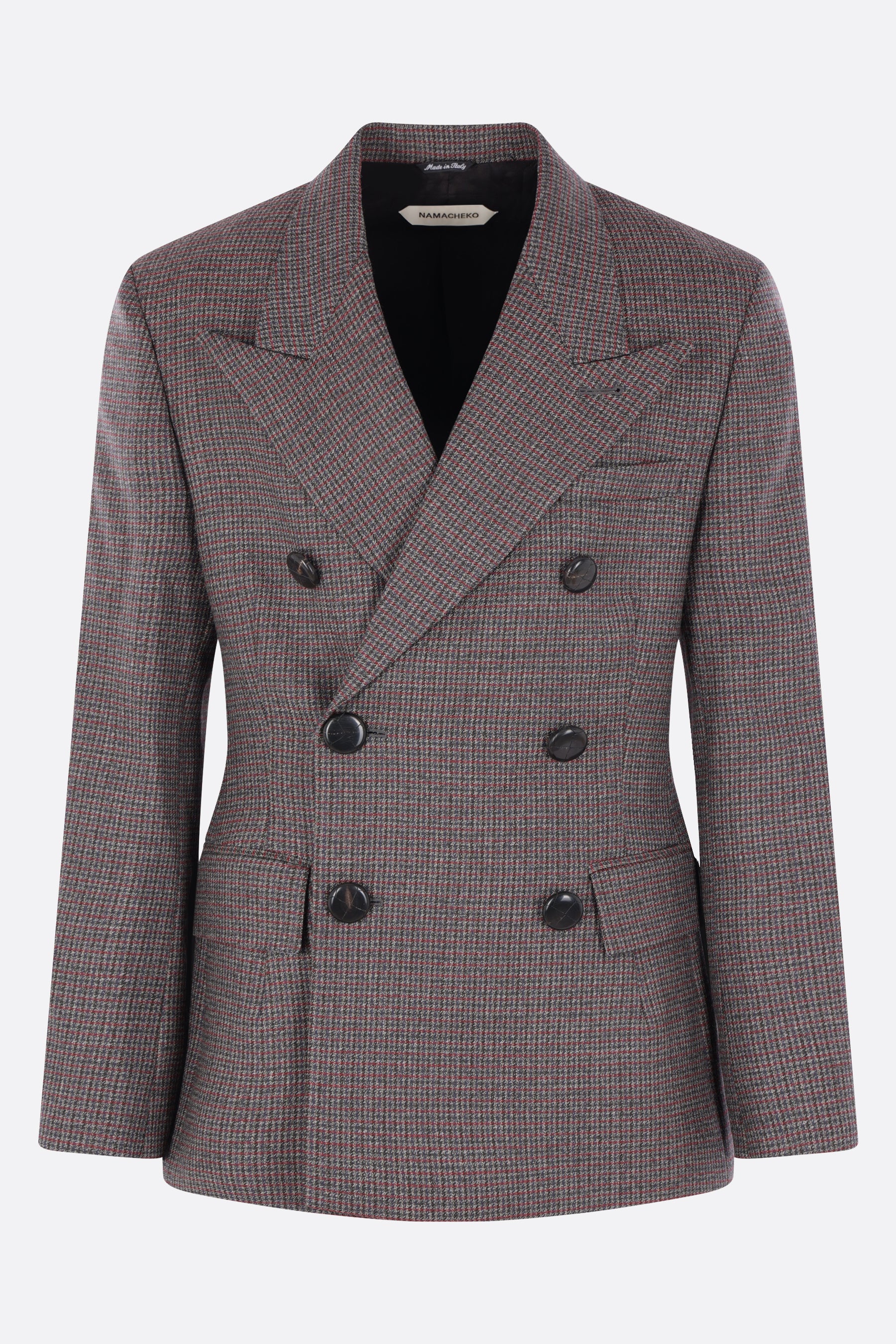 Attila double-breasted jacket in check wool