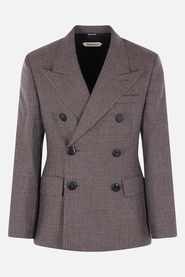 Attila double-breasted jacket in check wool