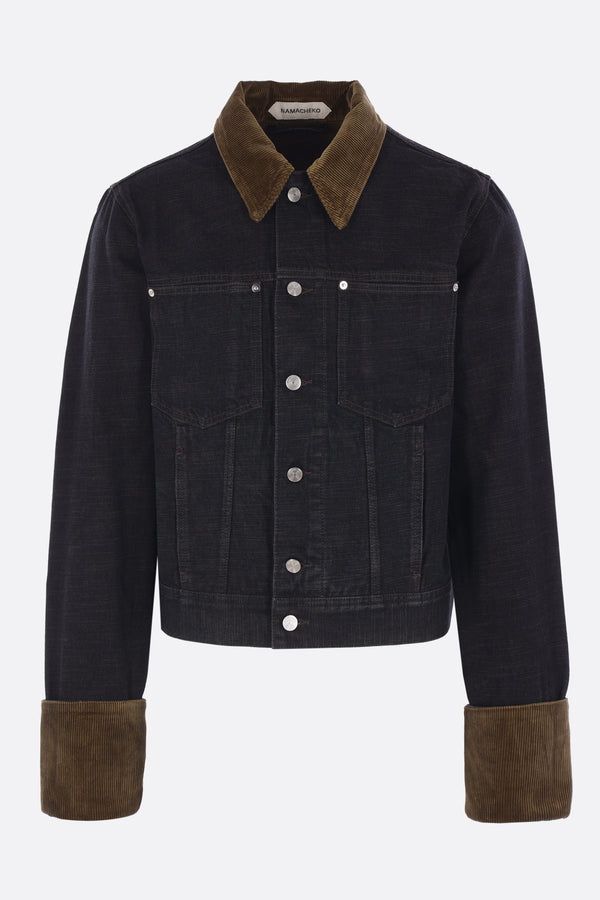 Allenby jacket in denim and corduroy