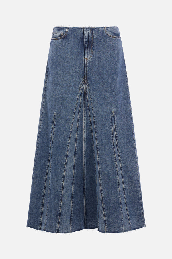 Rebel long skirt in denim