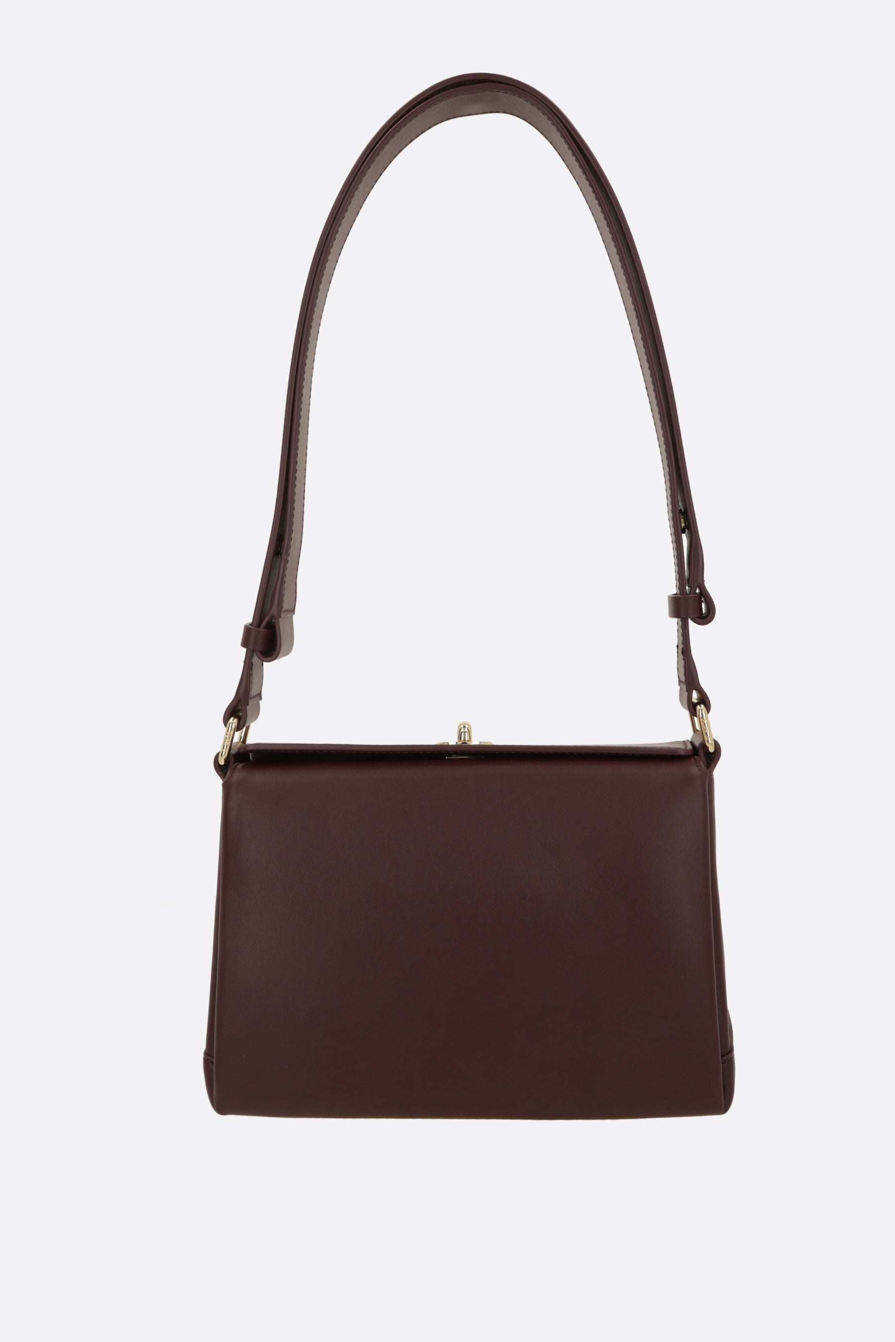 smooth leather shoulder bag