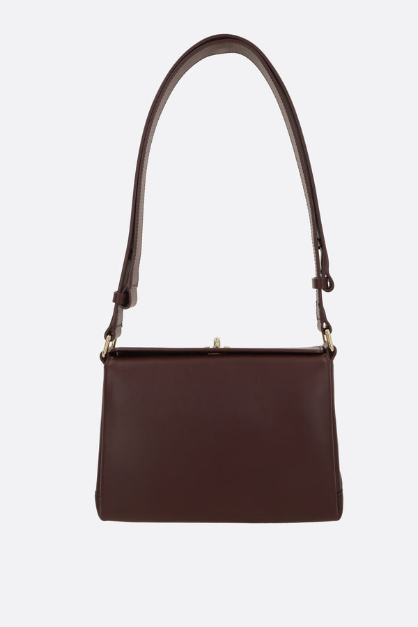 smooth leather shoulder bag